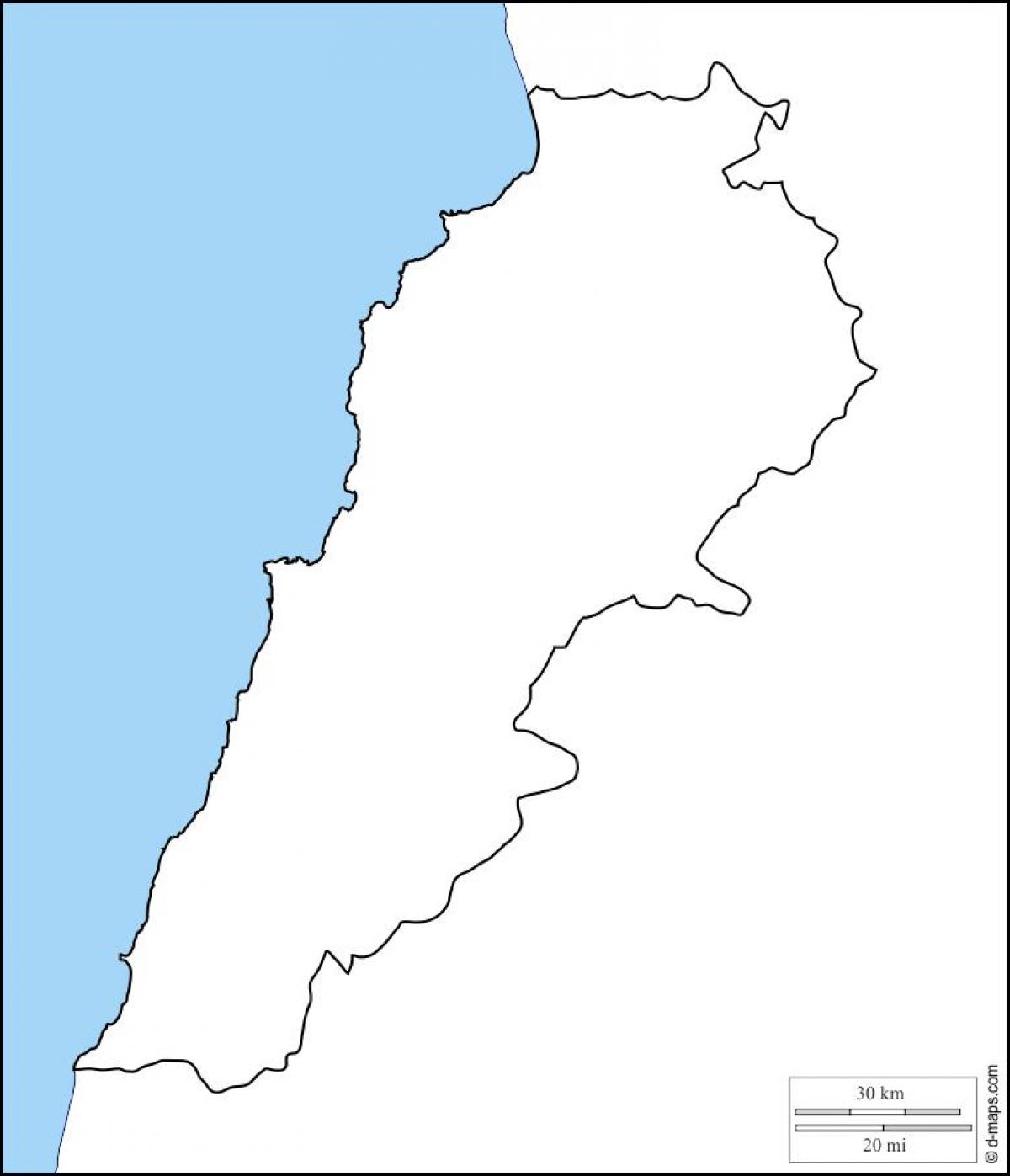 carte vierge du Liban