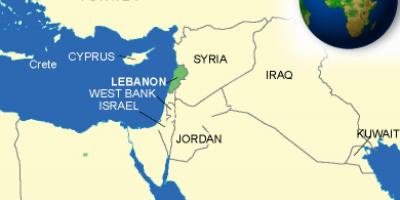 Le liban sur la carte
