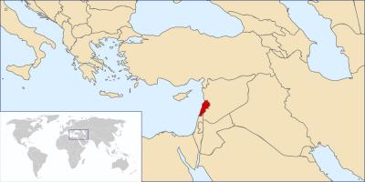 Carte du Liban monde 