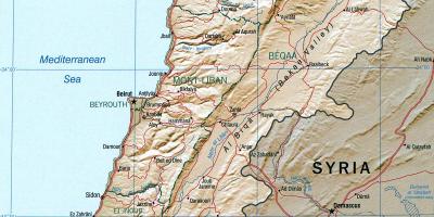 Carte du Liban géographie