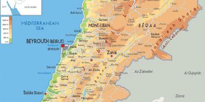 Carte du Liban physique