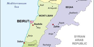 Carte du Liban politique