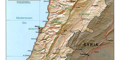 Carte du Liban topographiques